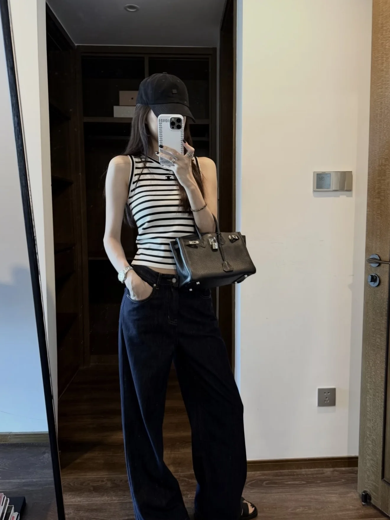 

High Waist American Retro Original Denim Loose Wide Leg Straight Casual Pants for Women Comfortable Slimming Long Trousers