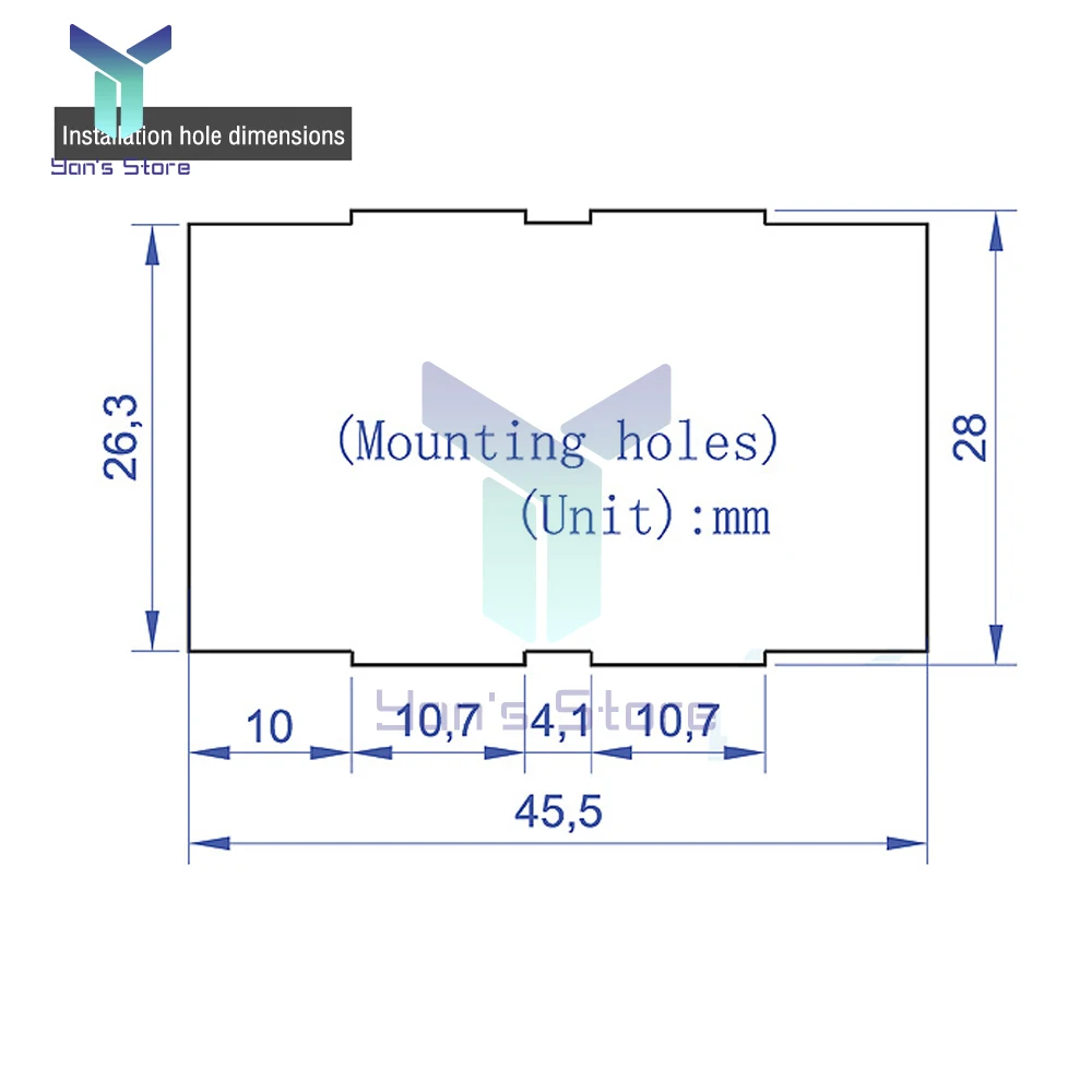 Imagem -06 - Volvolvoltímetro Digital 3-fio Detector de Tensão Volt Painel Medidor Testador Vermelho Azul Verde Display Led dc 0600v 0.56