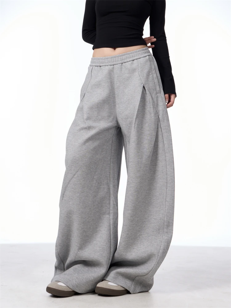 Retro American Wide Leg Knife  Sweatpants Men's Loose Casual Sports Trendy Long Pants Women's Comfortable Straight Leg Tr...