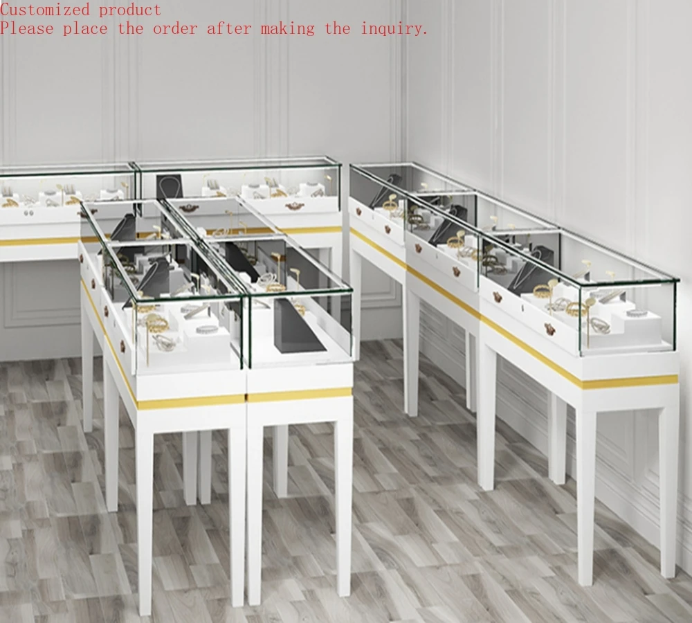 

Custom.Wholesale Jewelry Display Cabinets Custom Fashion Glass showcase for Jewelry Stores