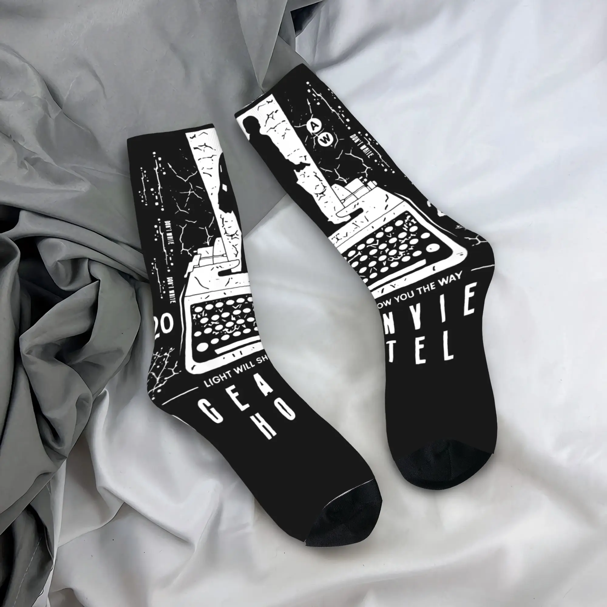 

Носки «Не писать Alan Wake 2, чулки с узором, нескользящие мужские носки, высококачественные осенние забавные уличные носки