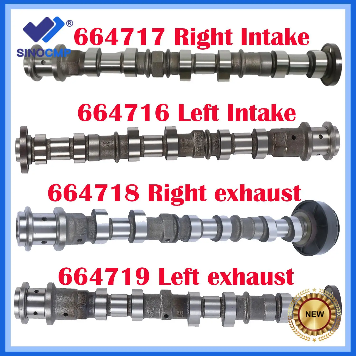 

4pcs Left & Right Exhaust & Intake Camshaft For Jeep Dodge Chrysler 3.6L V6 2011-2016 5184380AG 5184379AG 5184378AF 5184377AG
