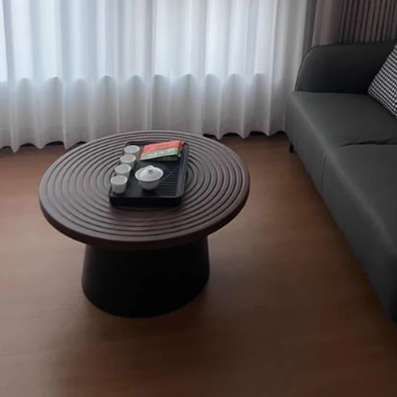 طاولة القهوة الخشبية المصممة الحديثة العتيقة Monimalist الجمالية طاولة جانبية الدائمة مركز Mesas Bajas Lounge Suite الأثاث #4