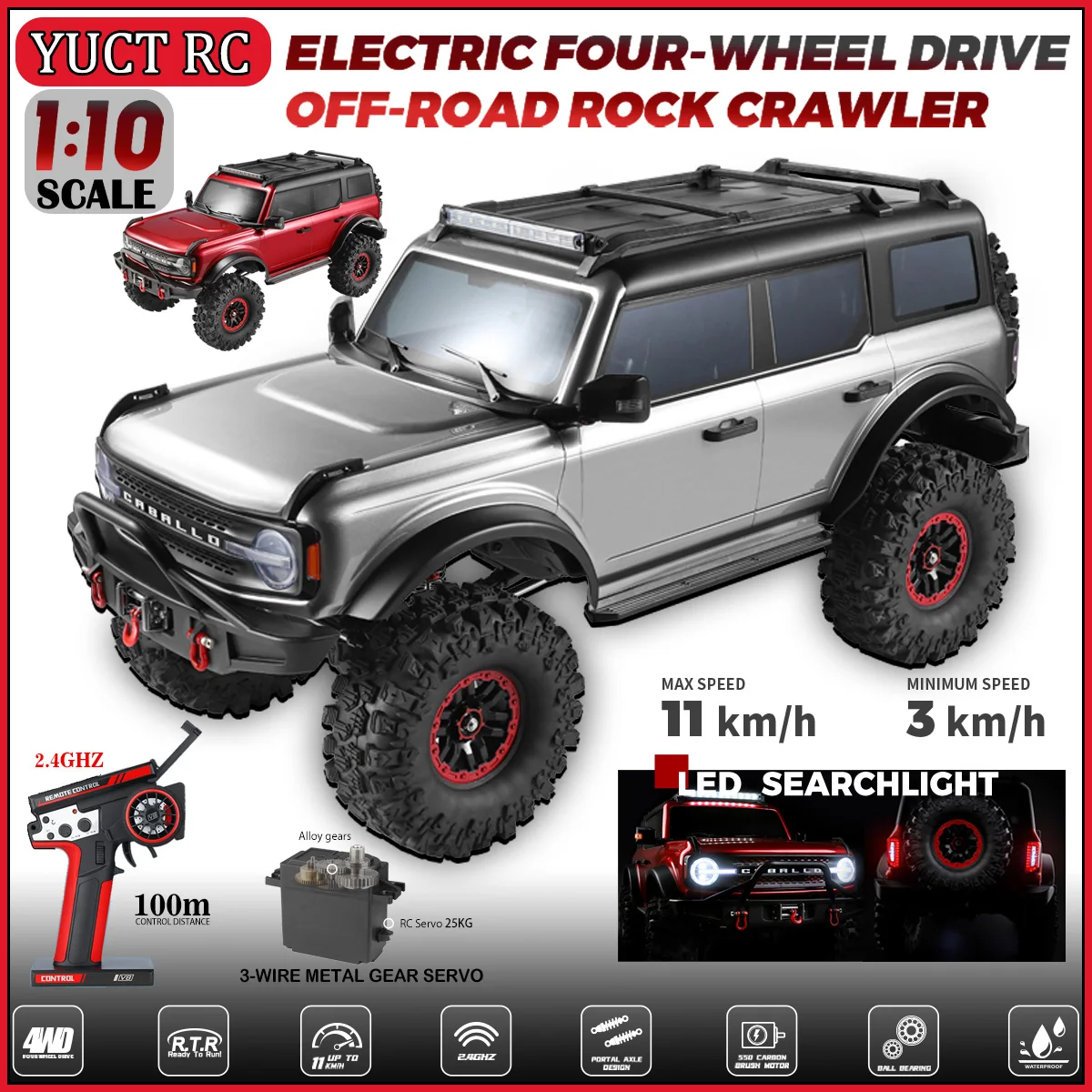 WLtoys 104020 Professional RC Car Off Road 1/10 4x4 2.4G 4WD Remote Control Cars 45 Minutes Working Time Climbing Car Adult Toy