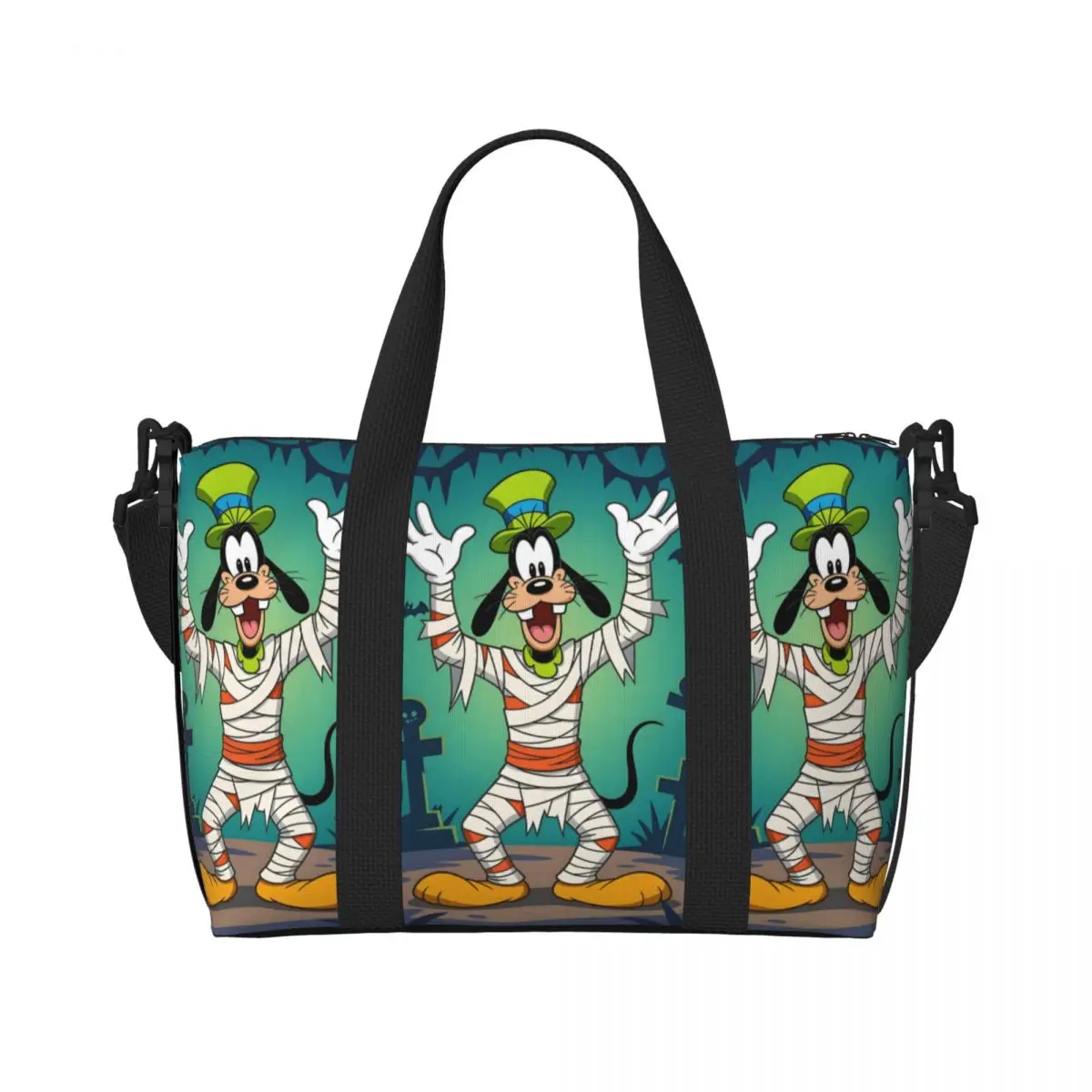 

Изготовленная на заказ большая сумка Goofy для женщин, большая вместимость, аниме, пляжные дорожные сумки для спортзала