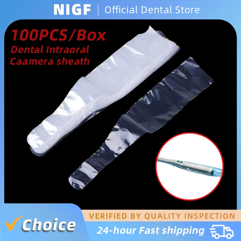 100Pcs/Box Dental Disposable Light Guide Rod Protective Film Sheath Sleeve Cover For Curing Light Sticks