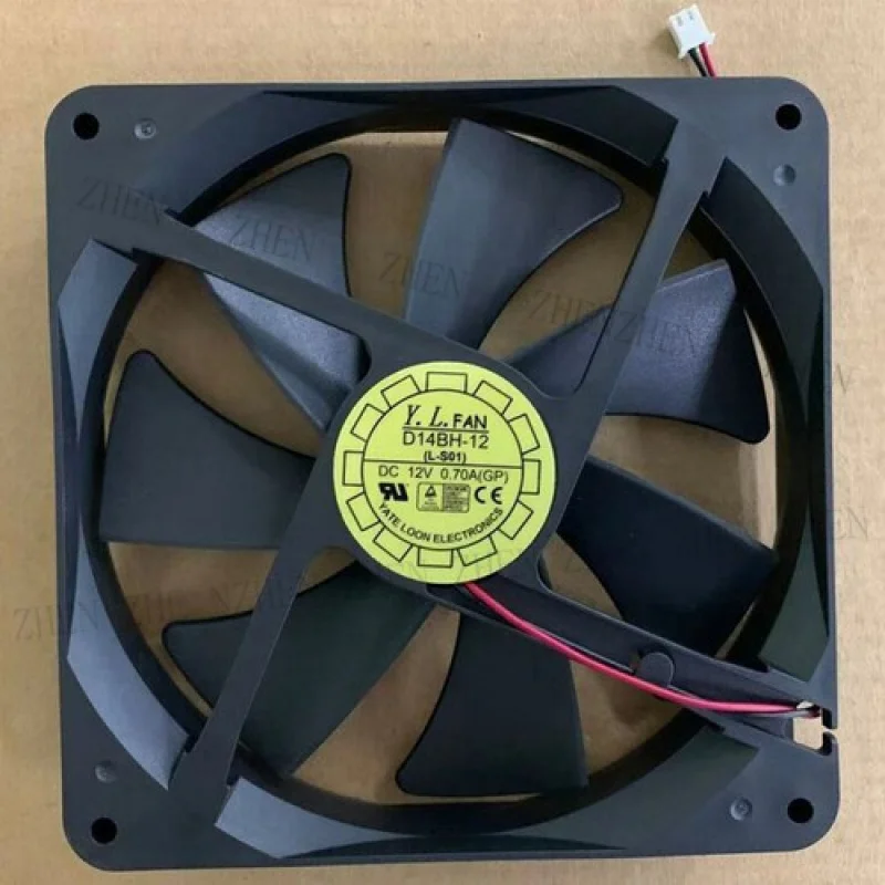

Y 1PCS New FOR Yate Loon D14BH-12 12V 0.70A 2-Wire chassis power cooling fan # QW.