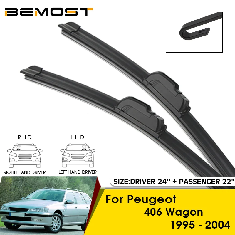 

Car Wiper Blades For Peugeot 406 Wagon 1995-2004 Windshield Windscreen Front Window Blades 24"+22" Car Accessories