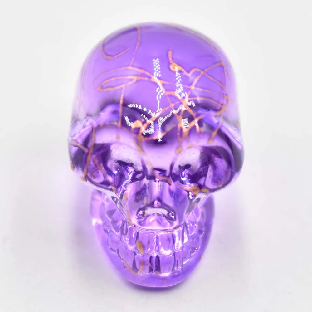 Großhandel 12 Stück/Set, modische, hochwertige Anhänger aus gemischtem Glas in Totenkopf- und Skelettdesign für DIY-Schmuckherstellung, kostenloser Versand. – Detail 21