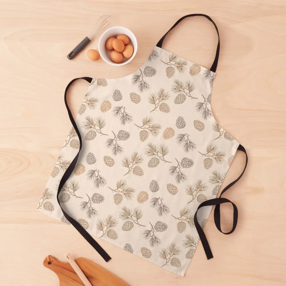 

Pine cones Apron For Cosmetologist chefs Apron