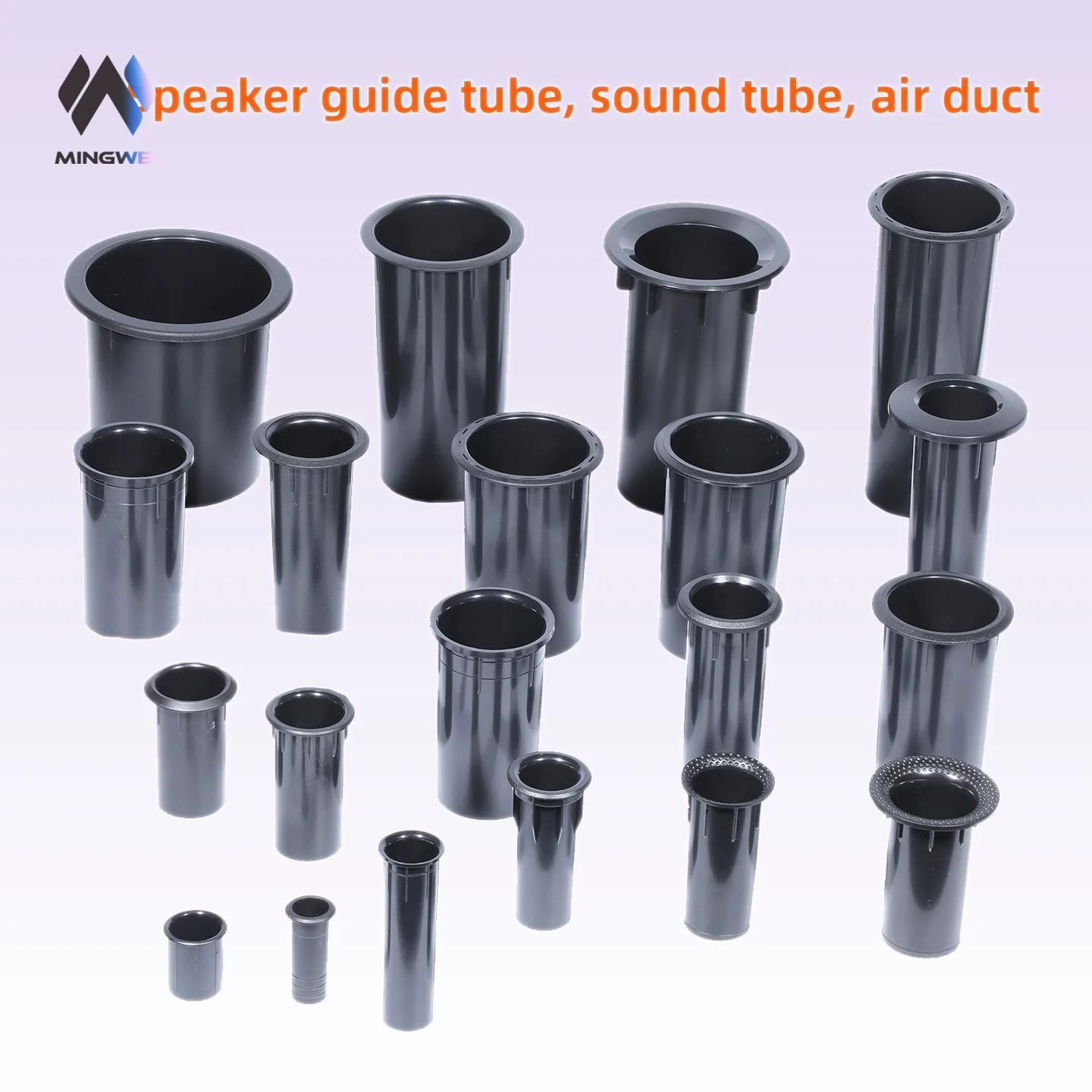 Tube guide sonore MW Audio 4PCS pour haut-parleur, de 2 à 18 pouces, ouverture de 18 mm à 144 mm