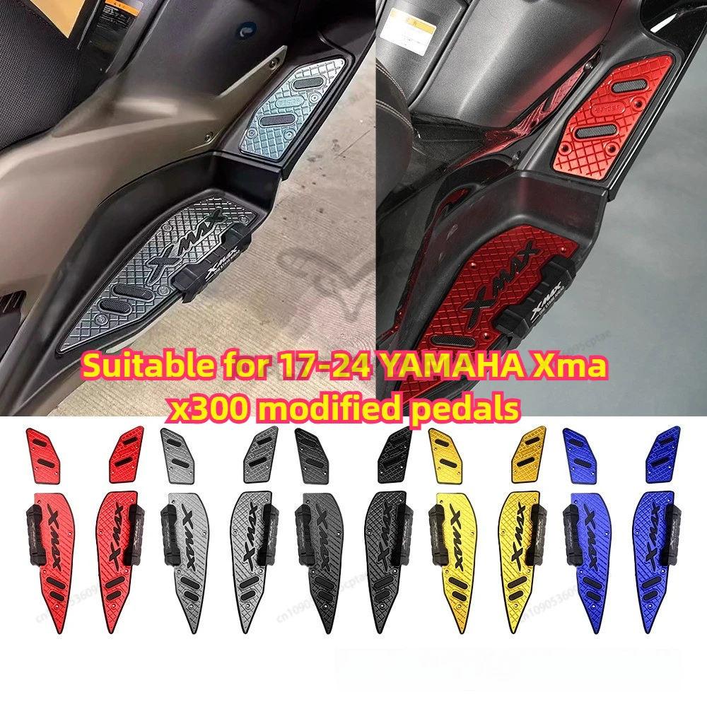 

Motorcycle Footpads For XMAX 300 Front and rearPegs Plate Aluminum Alloy Pedal Modified Skid proof Footrest For yamaha 2017-2024