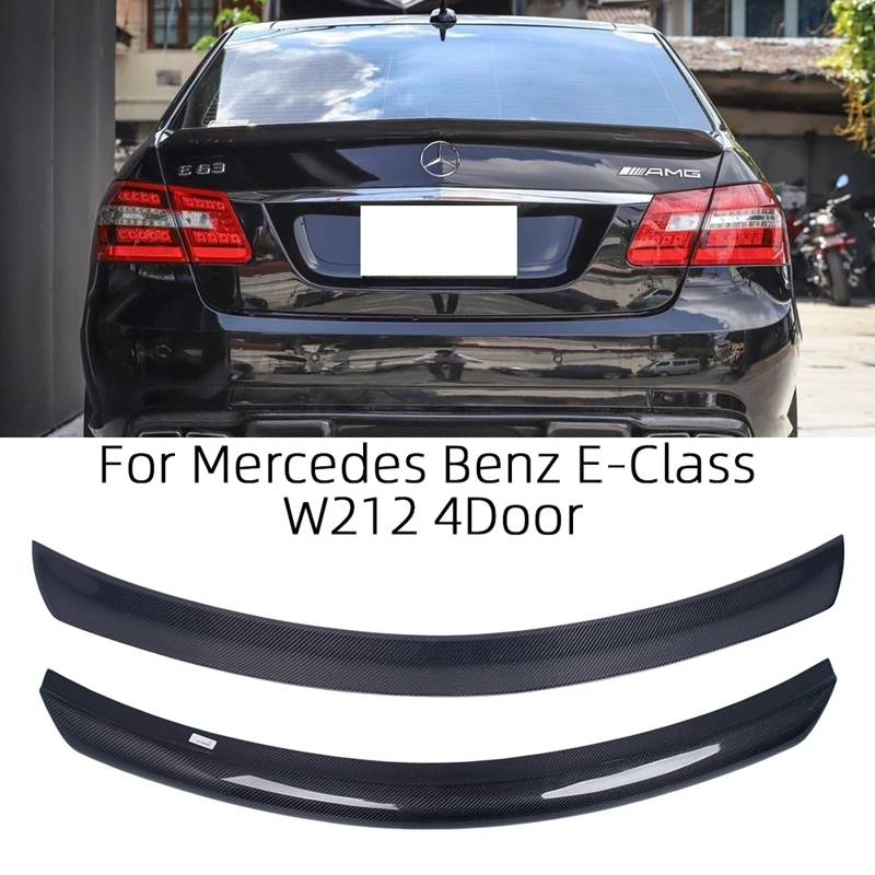 For Mercedes-Benz E-Class W212 4Door Sedan V Style Carbon Fiber Rear Spoiler Trunk Wing 2009-2016