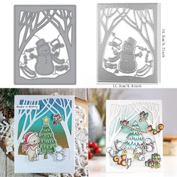 Winter Woods Overlay Cutting Dies For DIY Scrapbooking Album Christmas Card Making Decoration Paper Craft Metal Die Cuts Knife