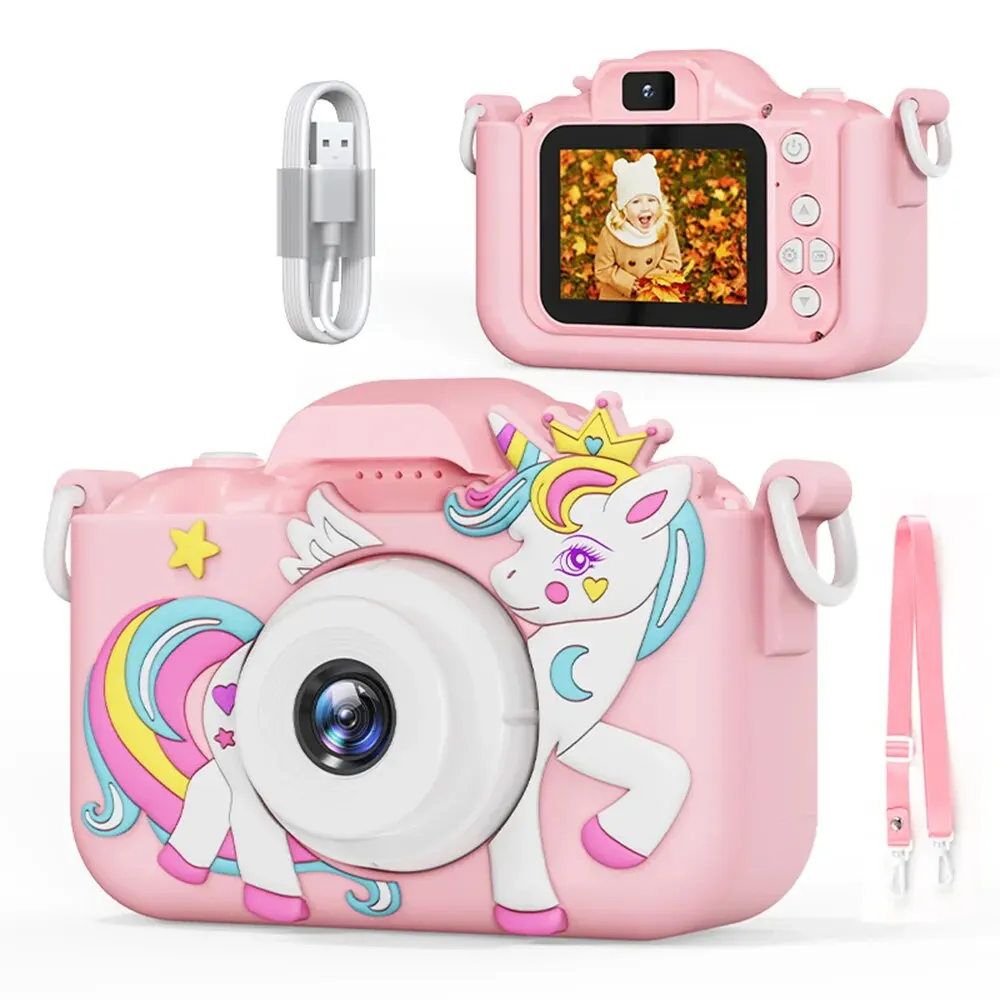 Digitale kindercamera's Speelgoed Mini kindercamera 1080P HD 8x zoom Dubbele camera Jongens Meisjes Verjaardagscadeaus Buitenfotografie Speelgoed