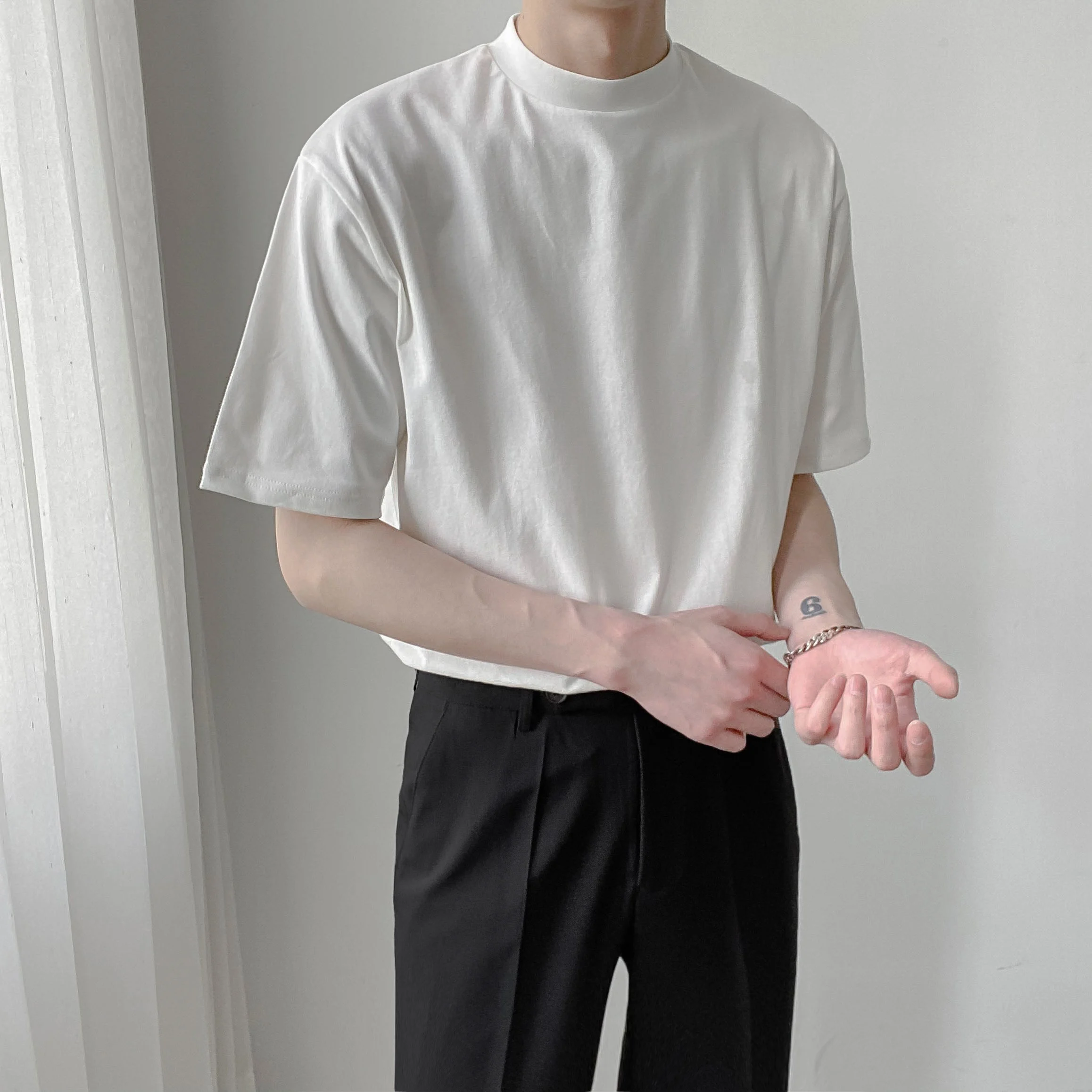 

Men T-shirts Summer Funny Design Men T-Shirts Tops Round Neck Casual Fashion Solid Color T Shirts Outfits Streetwear 2023 T57