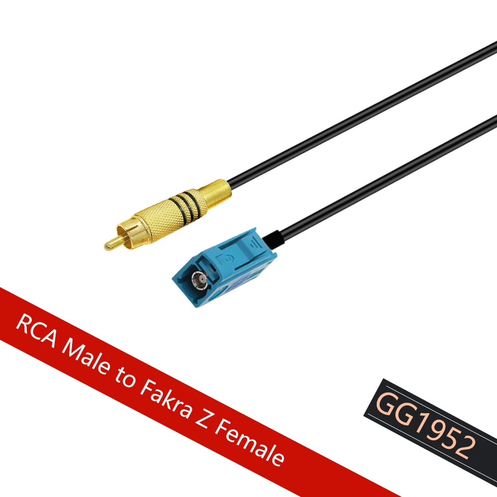 Расширение Fakra Z Female90 ° к RCA штекеру видео RG174 кабель-адаптер отрезок для парковки автомобилей заднего вида адаптер камеры заднего вида