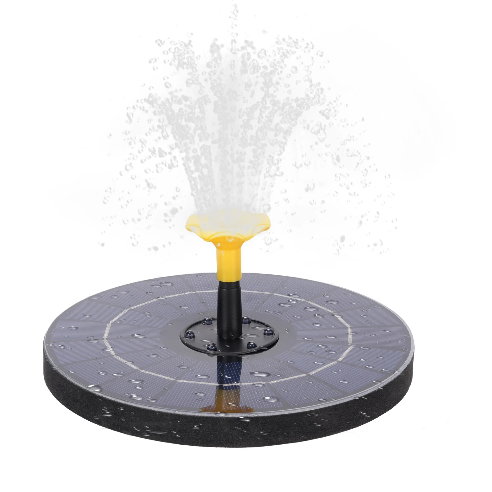 

Фонтаны для ванны для птиц на солнечной энергии для улицы с цветными светодиодными фонарями, 6 насадок, 3 стержня для сада, пруда, бассейна, птичьи ванночки для улицы