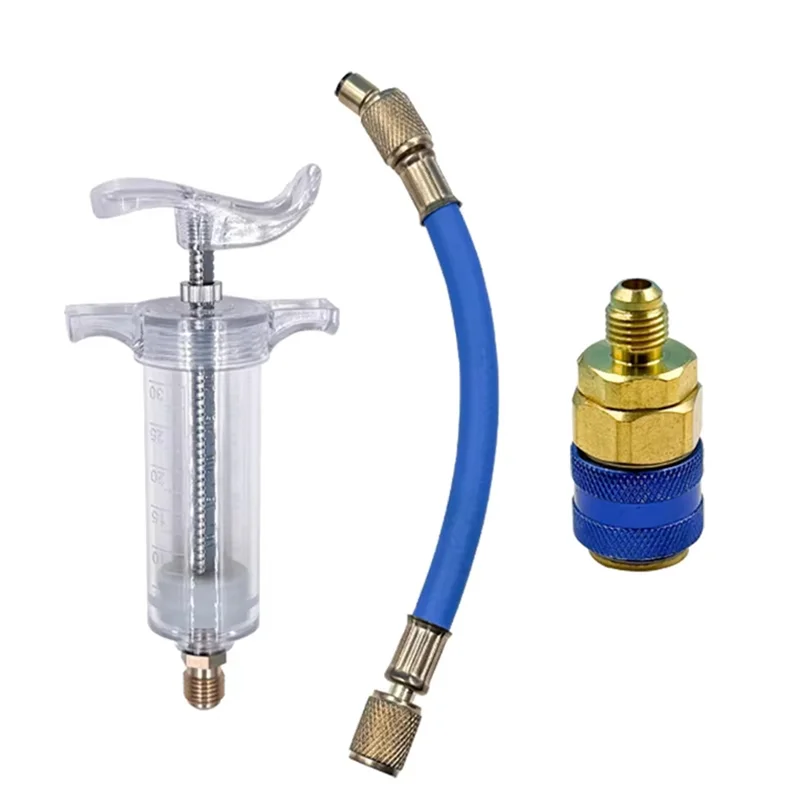 ABJN-автоматическая форсунка для краски масла, 30 мл, ручная форсунка для краски A/C, 1/4 SAE, адаптер для муфты для краски масла для автомобиля, автомобиля, домашнего кондиционера