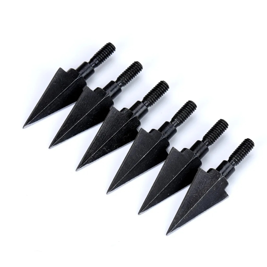 

6/12pcs 100 grain Arrow Head Archery Arrow Tips Broadhead Bow Hunting