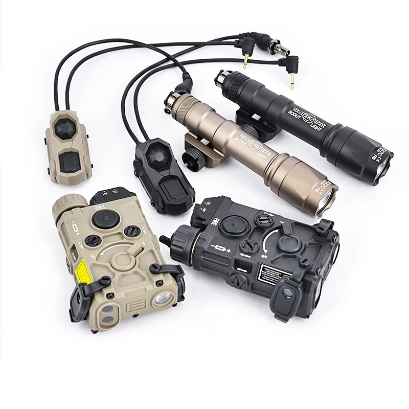 

WADSN OGL Red Green Blue IR Laser Flashlight On Gun Laser Sight M600C Scout Light AXON Dual Plug Switch Airsoft Gear Combo Set