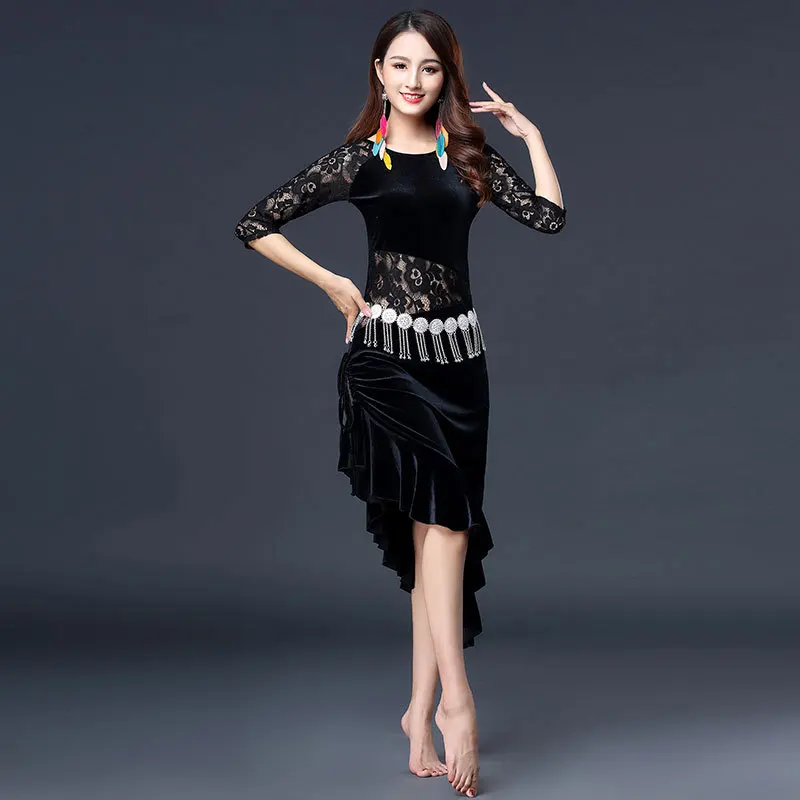 Belly Dance Long Dresses Sexy Practice Fashion Clothes Oriental Performance Dress Stage Dance Costume Adults Women Faldas Largas