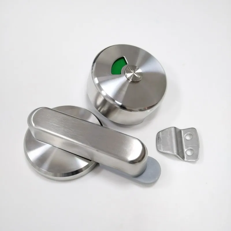 Stainless Steel 304 Toilet Cubicle Partition Indication Lock Red Green Bathroom Door Bolt