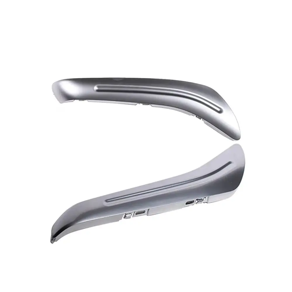 10Pcs Door Trim Panel Car Inner Door Handle Waterproof Durable Bar Pull Trim Cover Silver Anti-Scratch Car Interior Accessories