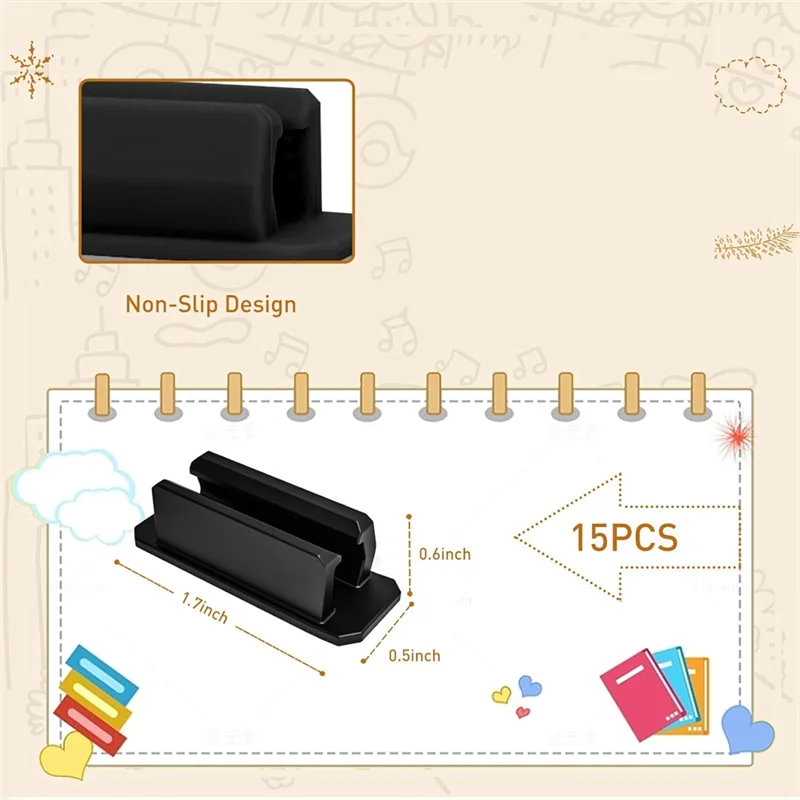 15PCS Pen Holder ,Adhesive Pen Holder Pencil Holder & Marker Holder Teacher Supplies For Desk Or Any Surface