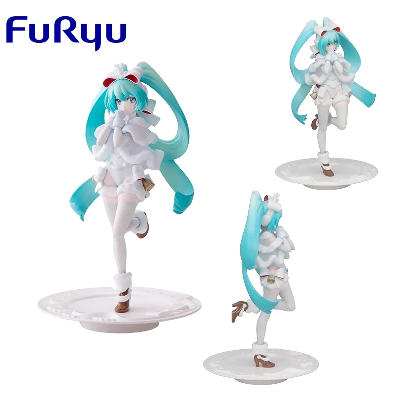 

FURYU Original Anime Figure Virtual Singer Hatsune Miku Dessert Series Christmas Cake Action Figure Toys for Kids Gift Model