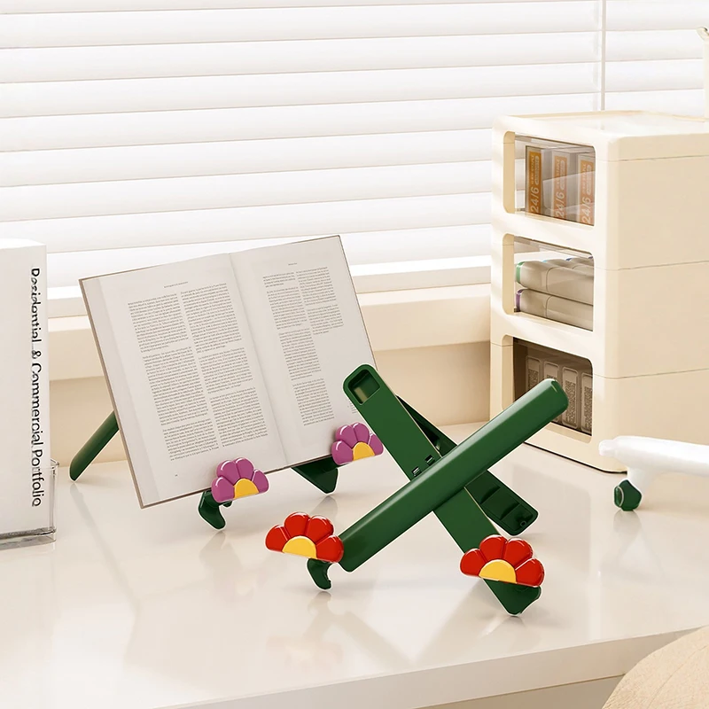 Multifunctional Study And Reading Bookshelf Desktop Book Stand Display Stand Tablet Phone Stand Simple Foldable Bookshelf