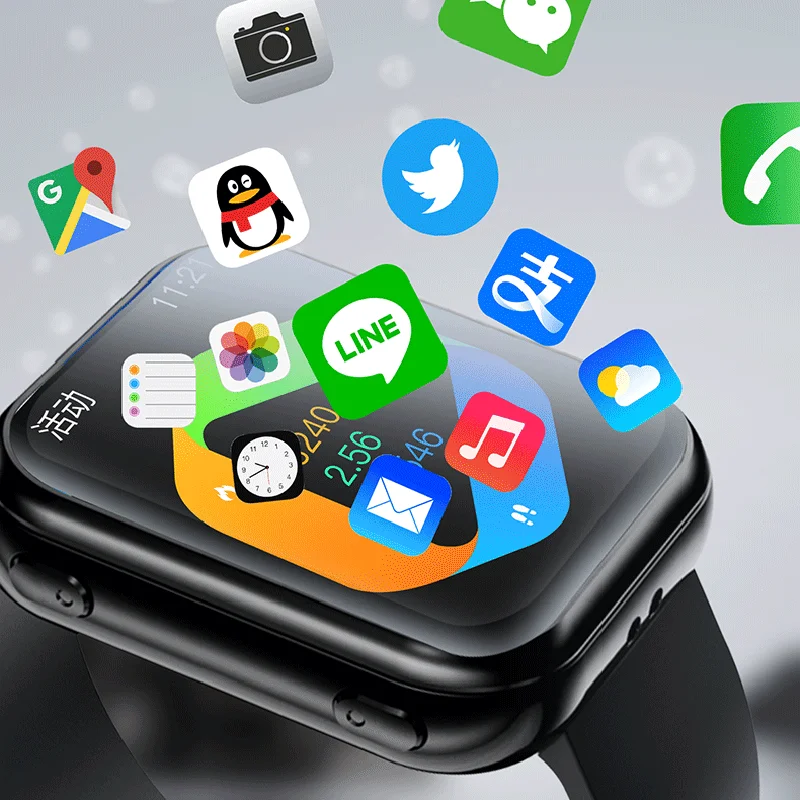 ساعة ذكية للموسيقى الرياضية 2 في 1 مزودة بسماعات TWS عالية الدقة ومكالمات بلوتوث ومراقبة معدل ضربات القلب والصحة وساعة ذكية مقاومة للماء