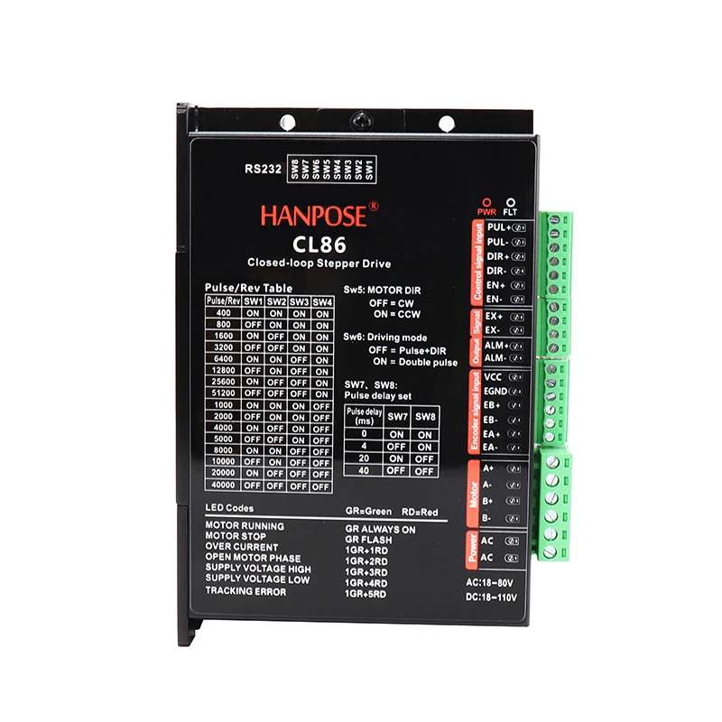 

CL86， two-phase closed-loop stepper motor driver suitable for high-speed and large torque of 86 closed-loop motor