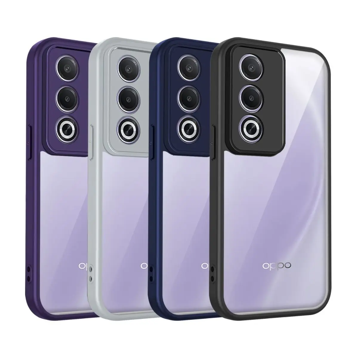 Für OPPO A80 Hülle Oppo A3 Pro Handyhülle Oppo K12X Cover A80 Luftpolster Stoßfeste Silikon-Schutzhülle Klare Matte Rückseite Hartschale