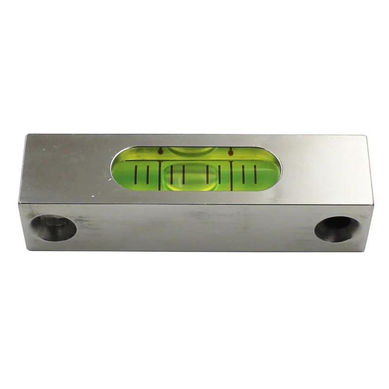 Mini Small Long Strip Stainless Steel Shell Spirit Level Side-mounted Ampoules High Precision