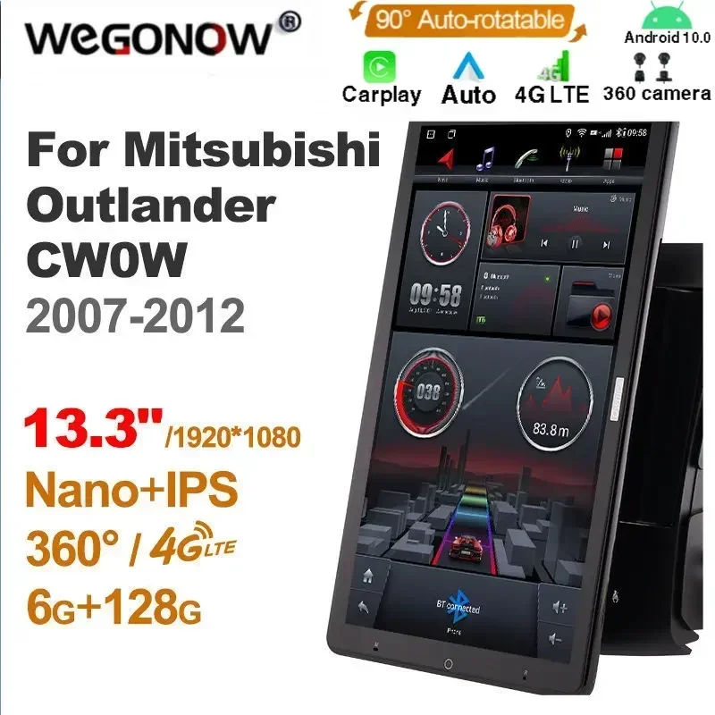 

1920*1080 Ownice Android 10.0 для Mitsubishi Outlander CW0W Citroen C-Crosser Peugeot 4007 Автомобильная радиосистема 13,3 дюйма 360 6G 128G