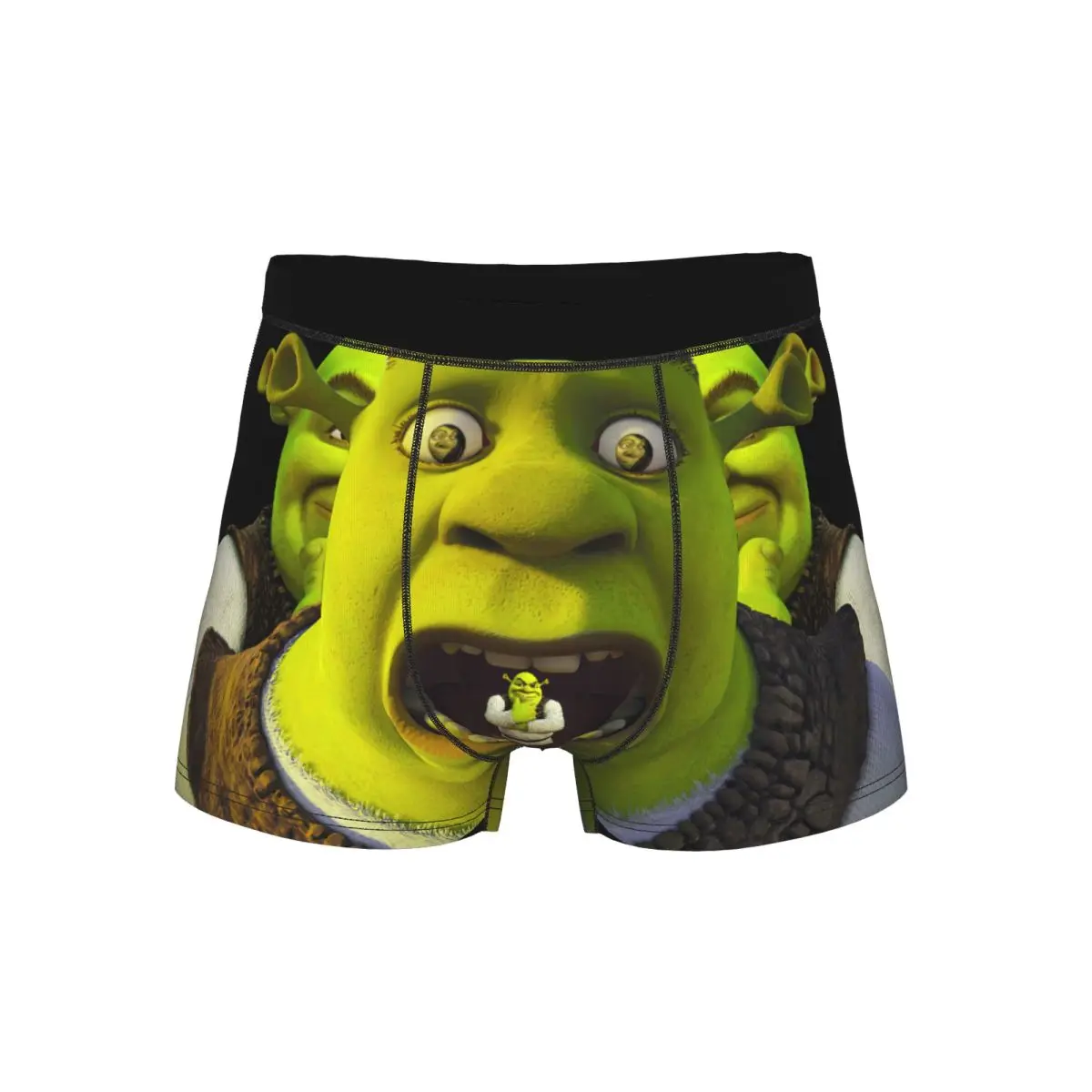 

S-Shreks Funny Meme Man Long Underwear Boxer Shorts Panties Funny Breathable Underpants for Homme S-XXL