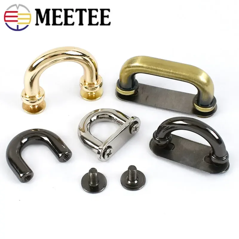 10Pcs Metal Arch Bridge Buckle 9-21mm D Ring Side Clip Clasps Bag Strap Connector Hook Handbag Leather Belt Hardware Accessories