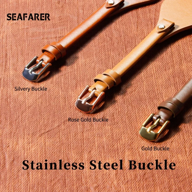 8mm For Fossil ES3060 ES3565 ES2830 3077 3262 3060 4176 4119 watchband Ladies with Tray Leather strap Small size bracelet