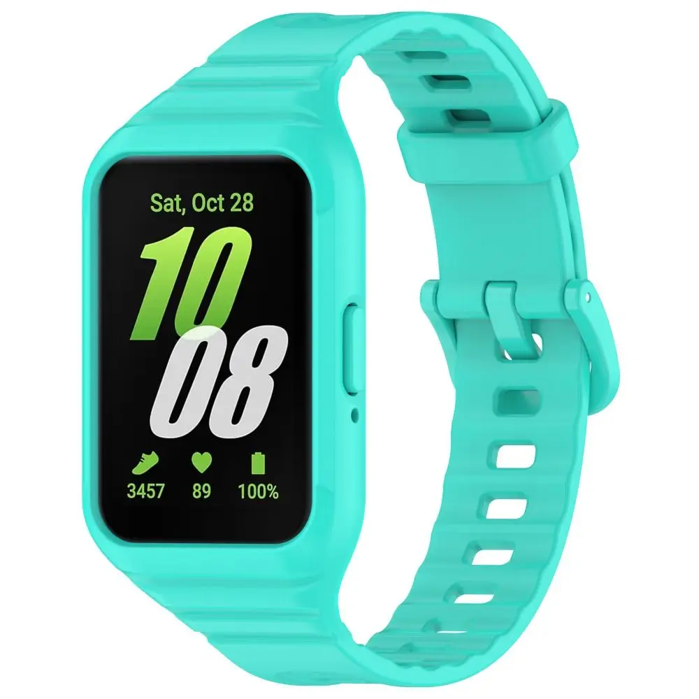 Funda de repuesto suave + correa de silicona integrada, correa de reloj inteligente, pulsera de reloj para Samsung Galaxy Fit3