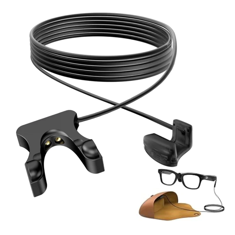 كابل شحن النظارات الذكية ABSQ لـ Rayban & Oakley Meta لـ، نماذج Skyler Headliner تتصل بعلبة الشحن