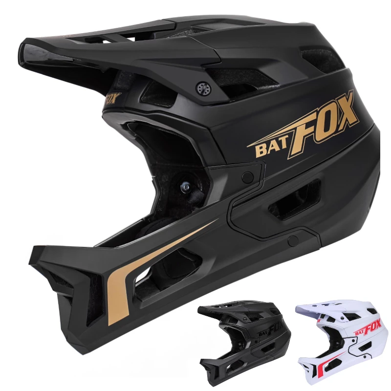 

BATFOX mountain casco bicicleta downhill full face integrated forming riding helmet bike roller skateboard capacetes de moto