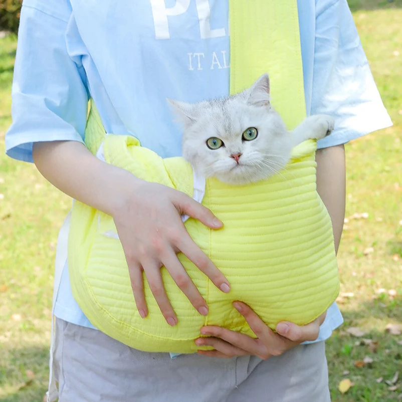 Pet Puppy Carrier Outdoor Travel Cat Small Dog Shoulder Bag Mesh Oxford Single Comfort Sling Handbag Tote Pouch