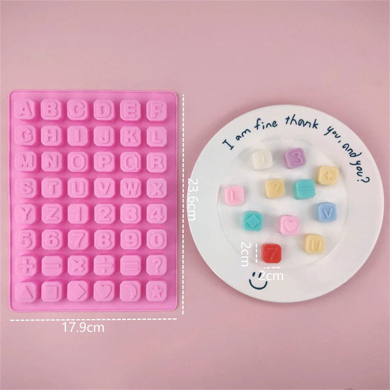 Letter Chocolate Mold Uppercase Alphabet Candy Gummy Silicone Mould 3D Wax Melt Silica Gel Cake Cupcake Decoration Ice Cube Tray