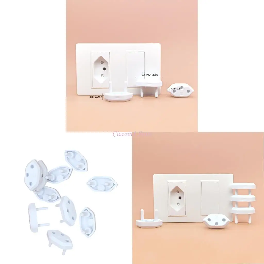 

Y1UB Baby Proof Plug Cover, 10Pcs/set Socket Protector Against Electric Shock for Toddler Safety Electric Shock Prevention