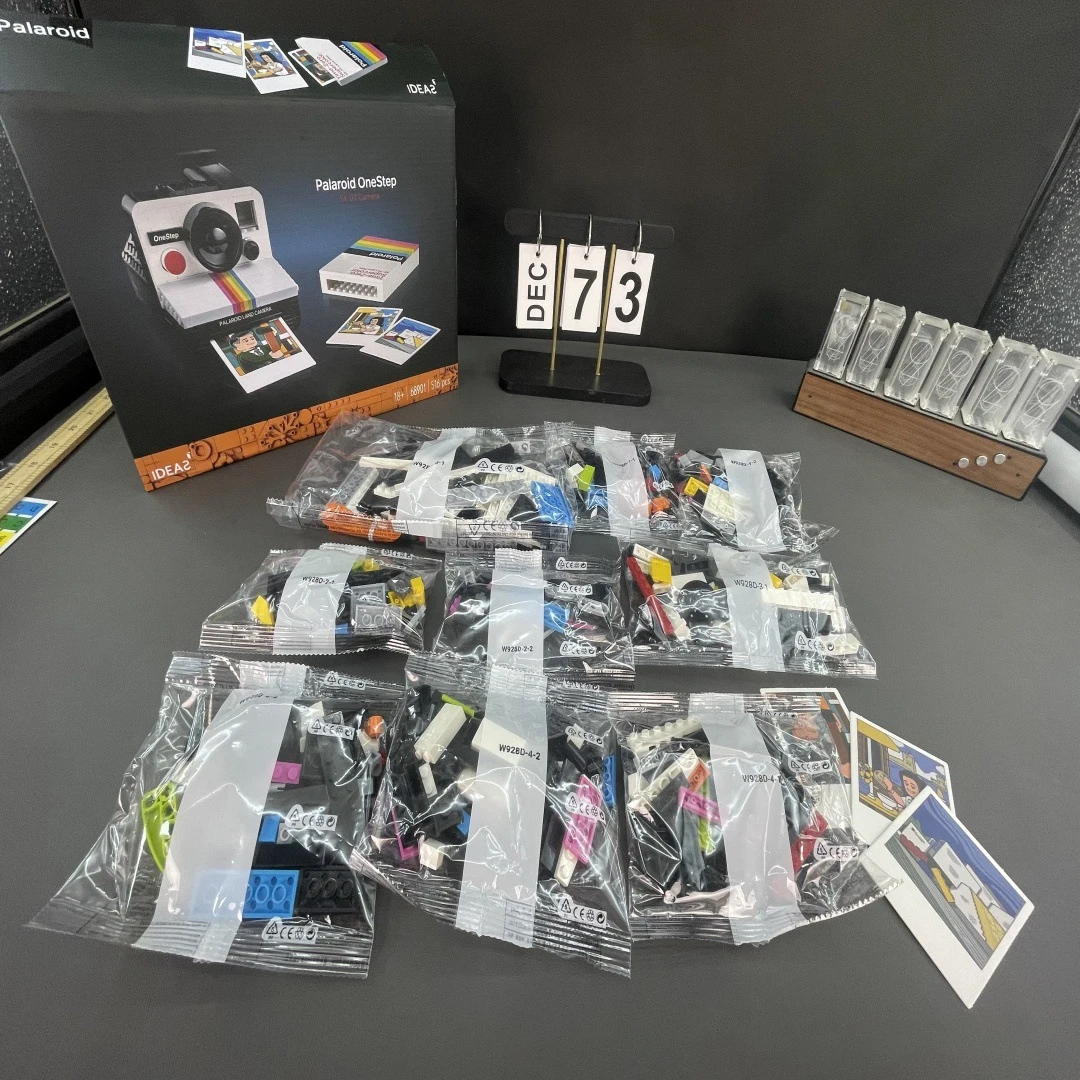 Juguete de bloques de construcción de cámara instantánea Retro, Kit de modelo de ladrillo de 516 Uds para exhibición DIY y regalo creativo para adolescentes y adultos