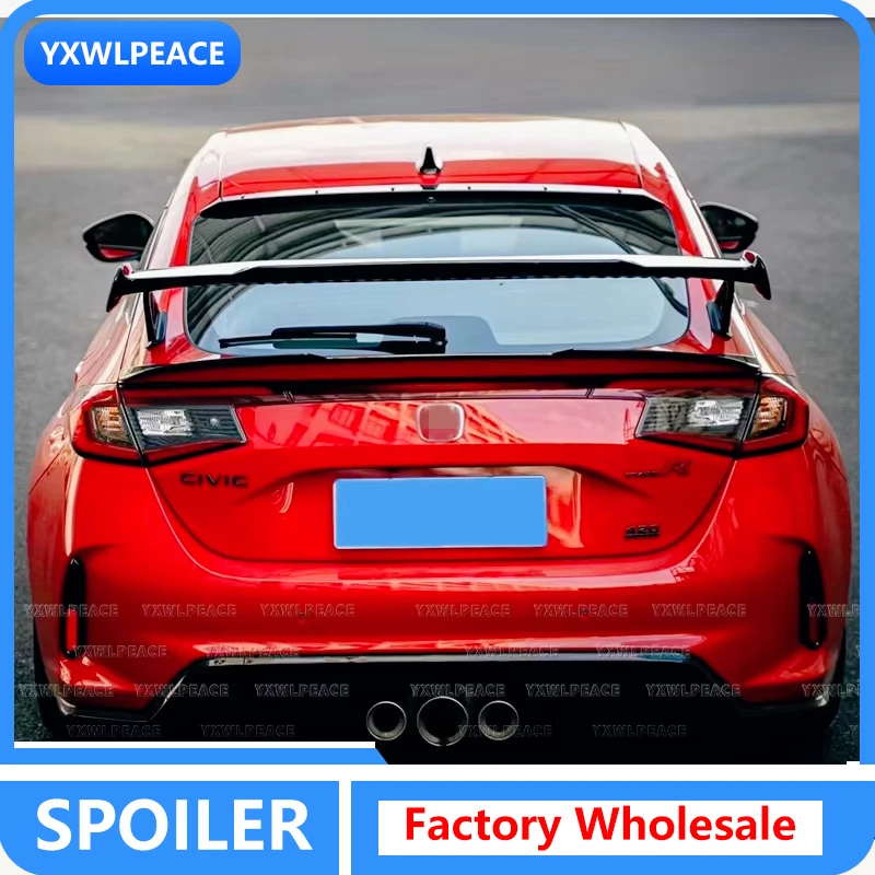 

For Honda 11generation Hatchback Civic 2022 2023 2024 ABS Plastic Rear Window Roof Spoiler Trunk Lip Wing Body Kit Accessories