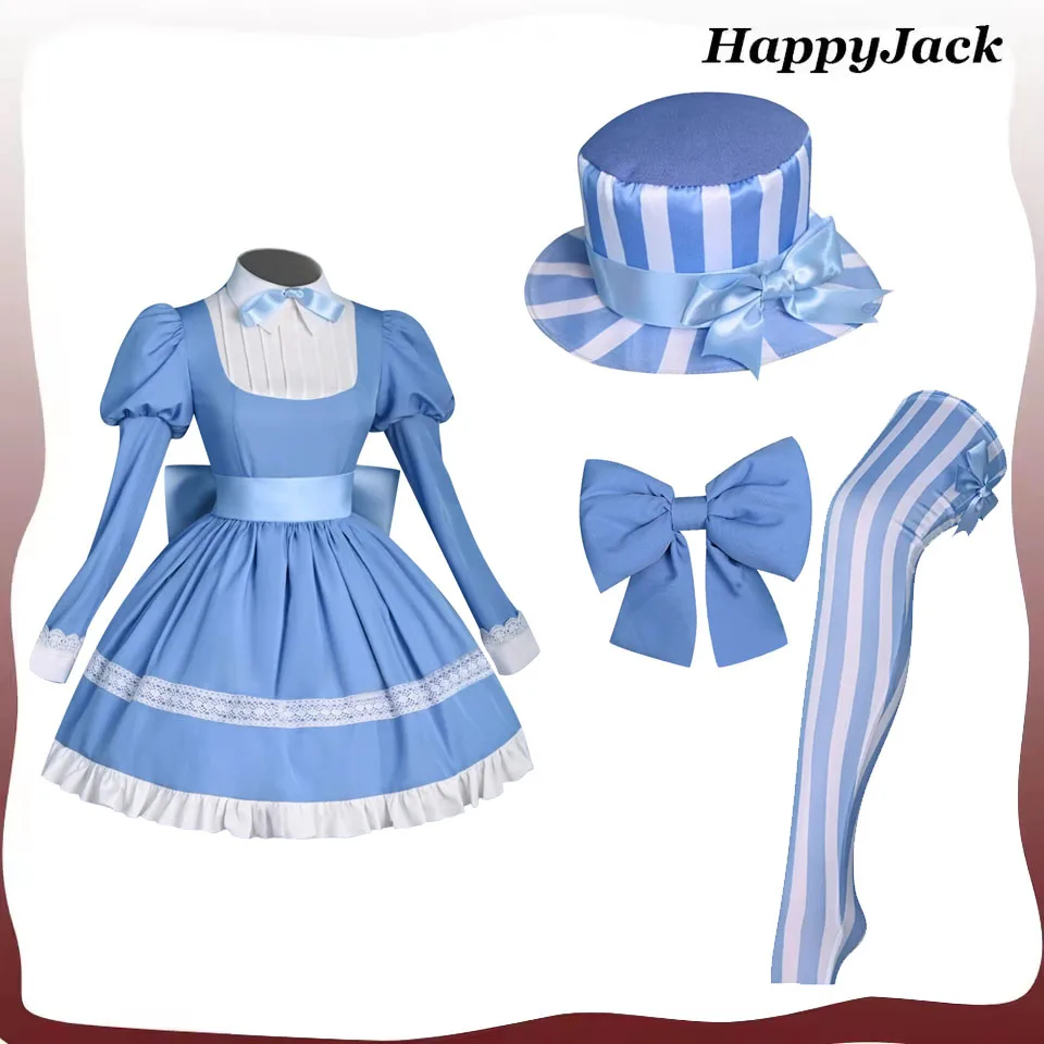

Panty Cosplay Costume Cartoon Stocking Adult Women Maid Dress Hat Bow Tie Stockings Outfits Halloween Carnival Party Suit