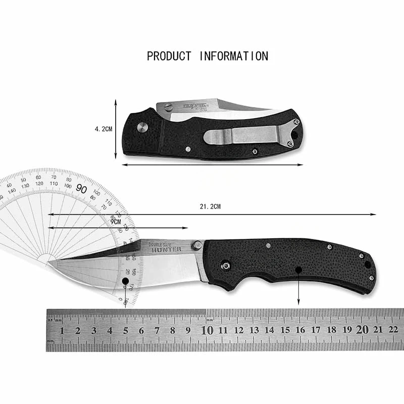 Cold Range Boss Folding Knife Outdoor Camping Practical Hunting Tactics multi-purpose EDC Tool 8Cr13Mov blade nylon glass handle