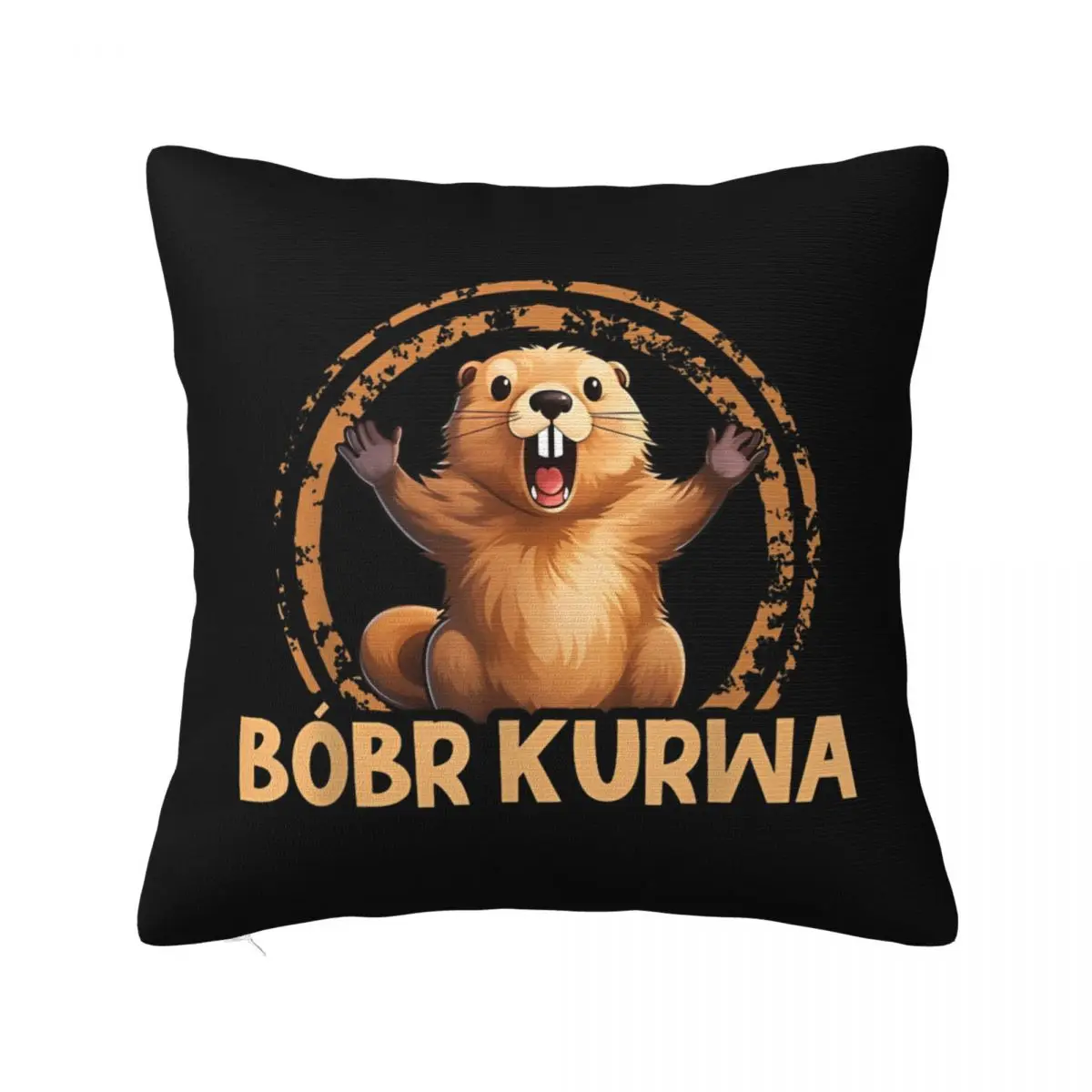 Bobr Kurwa Beaver Square Pillow Case Bober Cushion Cover Custom Polyester Decorative Throw Pillow Case Cover for Living Room